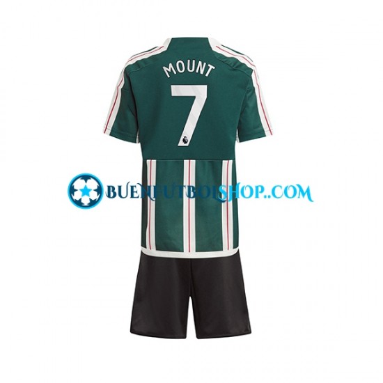 Camiseta de Fútbol Manchester United Mount 7 2023-2024 Segunda Equipación Manga Corta Niño