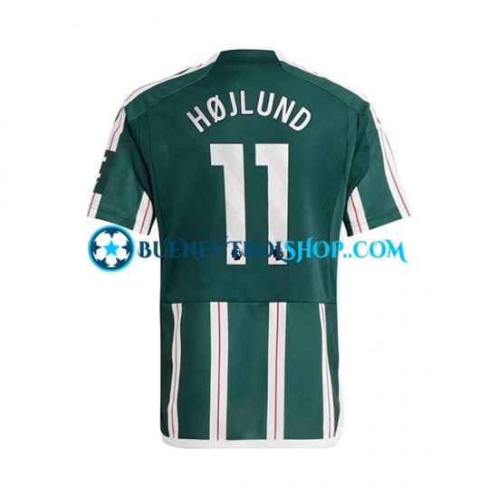 Camiseta de Fútbol Manchester United Rasmus Hojlund 11 2023-2024 Segunda Equipación Manga Corta Hombre