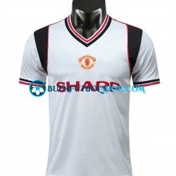 Camiseta de Fútbol Manchester United Retro 1985 Segunda Equipación Manga Corta Hombre