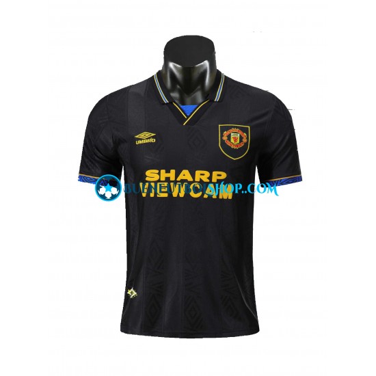 Camiseta de Fútbol Manchester United Retro 1994 Segunda Equipación Manga Corta Hombre