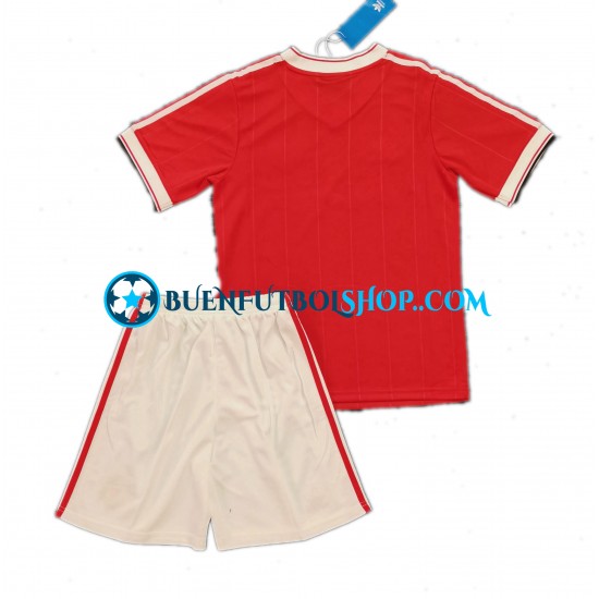 Camiseta de Fútbol Manchester United Retro 1984 Primera Equipación Manga Corta Niño