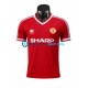 Camiseta de Fútbol Manchester United Retro 1986 Primera Equipación Manga Corta Hombre