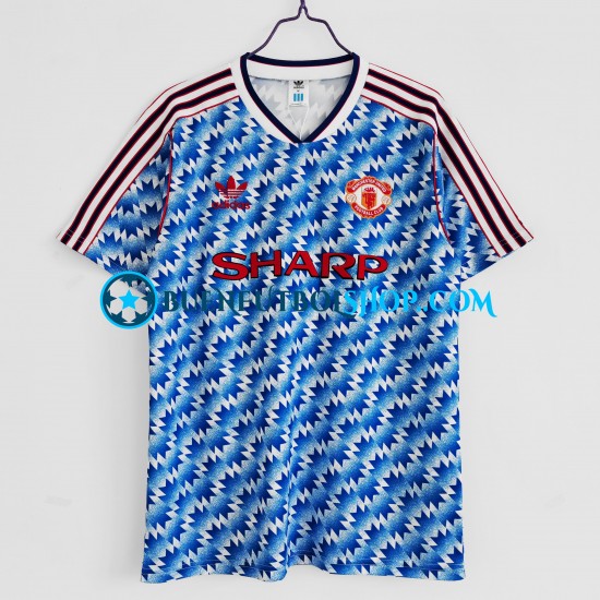 Camiseta de Fútbol Manchester United Retro 1992 Primera Equipación Manga Corta Hombre