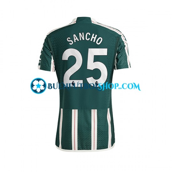 Camiseta de Fútbol Manchester United Sancho 25 2023-2024 Segunda Equipación Manga Corta Hombre