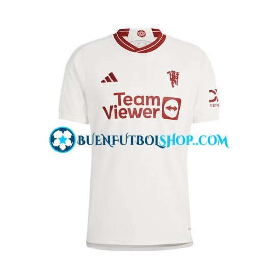 Camiseta de Fútbol Manchester United 2023-2024 Tercera Equipación Manga Corta Hombre