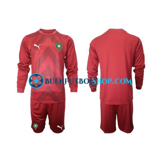 Camiseta de Fútbol Marruecos Portero 2022 Primera Equipación Manga Larga Niño