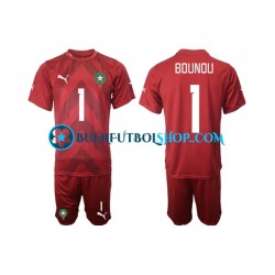 Camiseta de Fútbol Marruecos Portero Yassine Bounou 1 2022 Primera Equipación Manga Corta Niño