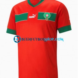 Camiseta de Fútbol Marruecos World Cup 2022 Primera Equipación Manga Corta Hombre