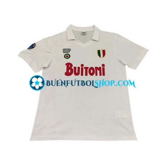 Camiseta de Fútbol Napoli Retro 1987 1988 Segunda Equipación Manga Corta Hombre