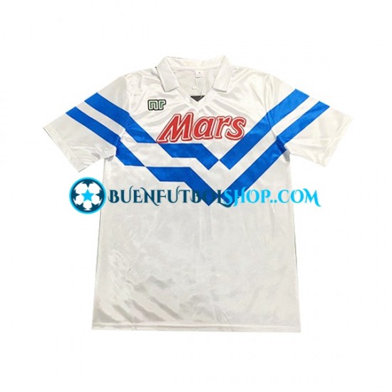 Camiseta de Fútbol Napoli Retro 1989 1990 Segunda Equipación Manga Corta Hombre