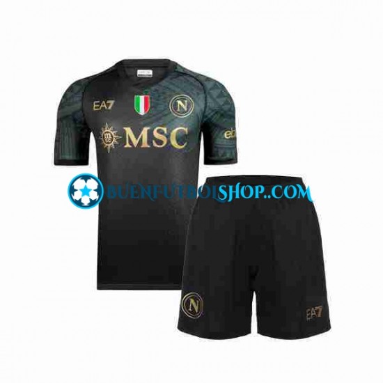 Camiseta de Fútbol Napoli 2023-2024 Tercera Equipación Manga Corta Niño