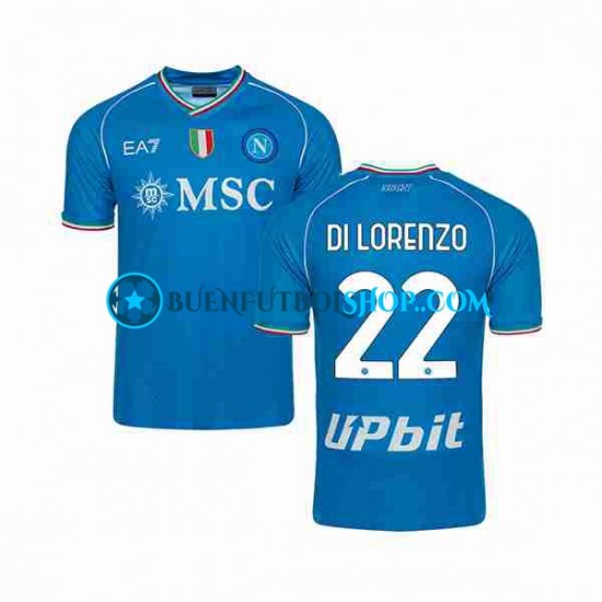 Camiseta de Fútbol Napoli DI LORENZO 22 2023-2024 Primera Equipación Manga Corta Hombre