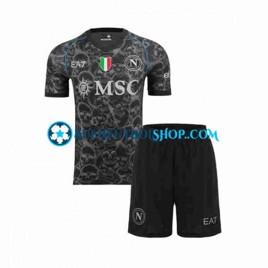 Camiseta de Fútbol Napoli Halloween 2023-2024 Primera Equipación Manga Corta Niño