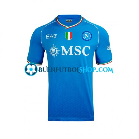 Camiseta de Fútbol Napoli 2023-2024 Primera Equipación Manga Corta Hombre