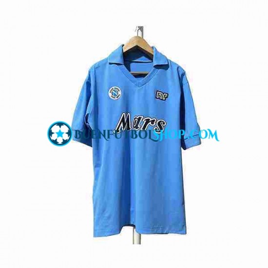 Camiseta de Fútbol Napoli Retro 1989 1990 Primera Equipación Manga Corta Hombre