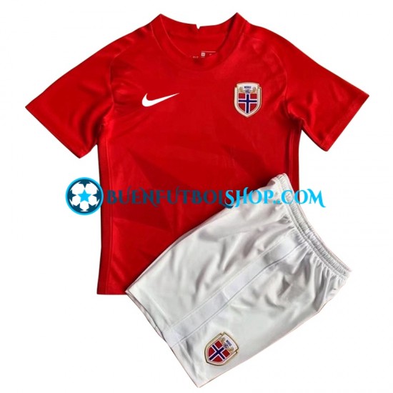 Camiseta de Fútbol Noruega 2022 Primera Equipación Manga Corta Niño