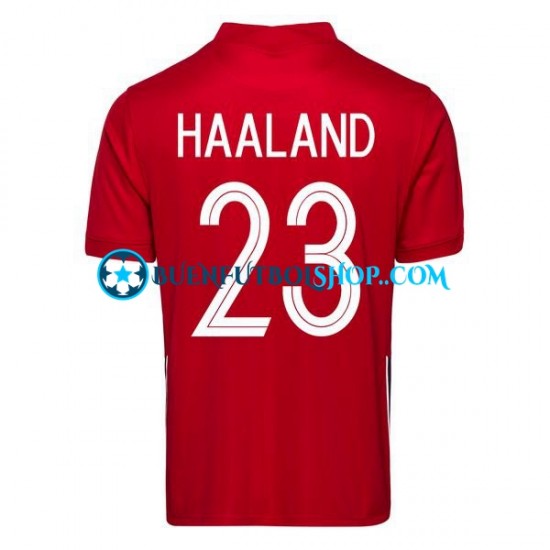 Camiseta de Fútbol Noruega Erling Haaland 23 2020-2021 Primera Equipación Manga Corta Hombre