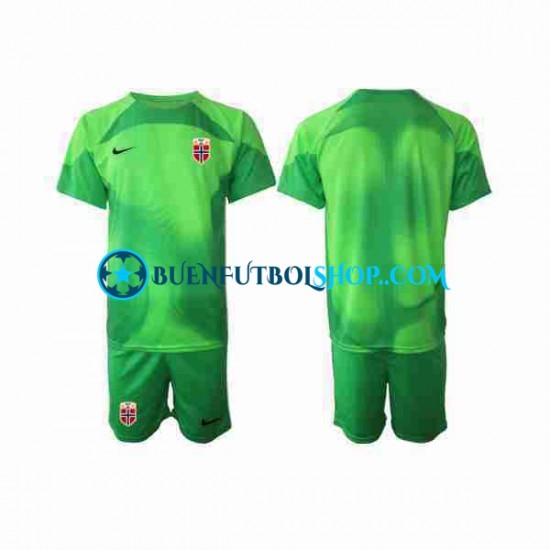 Camiseta de Fútbol Noruega Portero 2022 Primera Equipación Manga Corta Niño