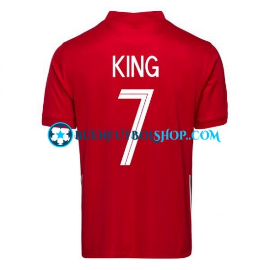 Camiseta de Fútbol Noruega Joshua King 7 2020-2021 Primera Equipación Manga Corta Hombre