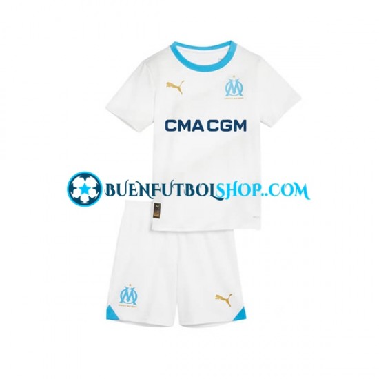 Camiseta de Fútbol Olympique de Marsella 2023-2024 Primera Equipación Manga Corta Niño