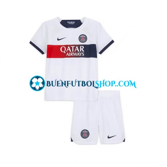 Camiseta de Fútbol Paris Saint-Germain 2023-2024 Segunda Equipación Manga Corta Niño