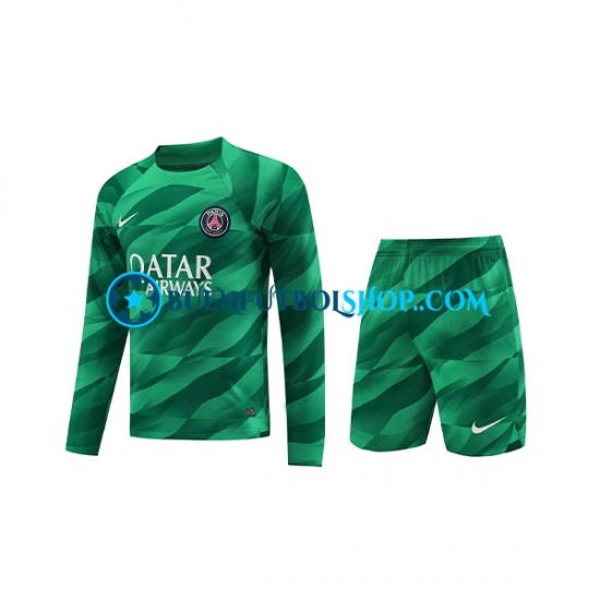 Camiseta de Fútbol Paris Saint-Germain Portero 2023-2024 Primera Equipación Manga Larga Niño