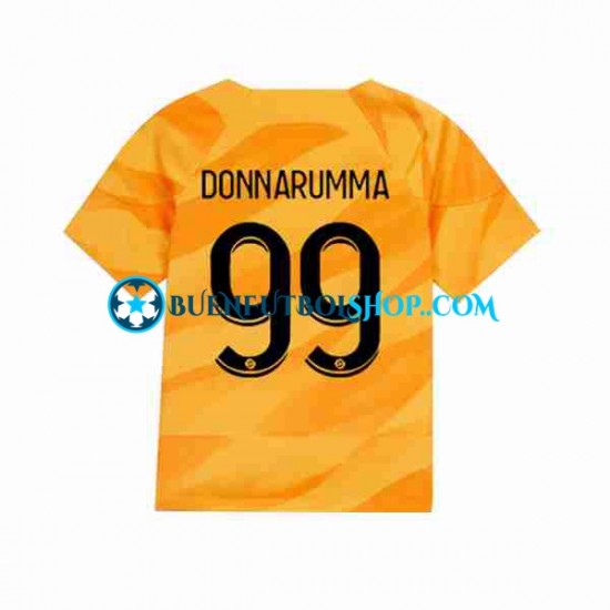 Camiseta de Fútbol Paris Saint-Germain Portero Donnarumma 99 2023-2024 Segunda Equipación Manga Corta Hombre