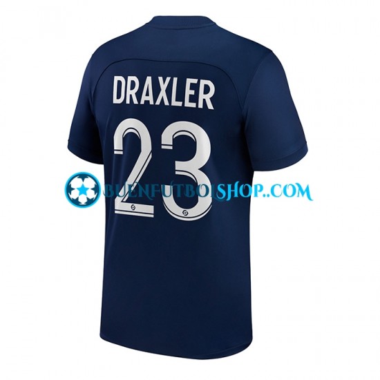 Camiseta de Fútbol Paris Saint-Germain Draxler 23 2022-2023 Primera Equipación Manga Corta Hombre