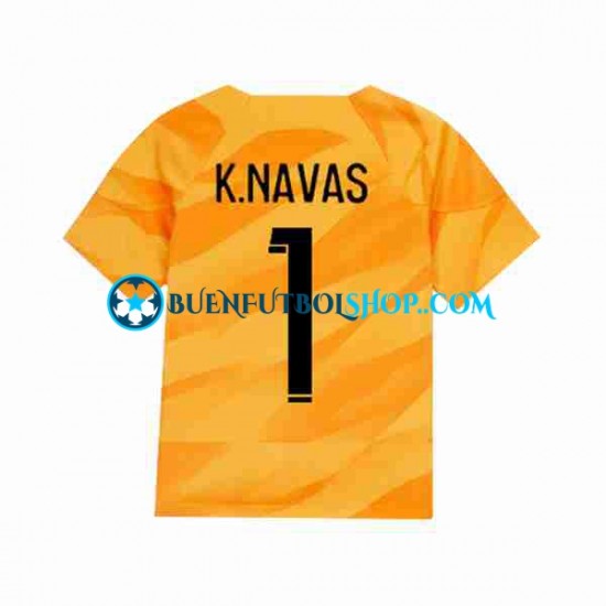 Camiseta de Fútbol Paris Saint-Germain Portero K.NAVAS 1 2023-2024 Segunda Equipación Manga Corta Hombre