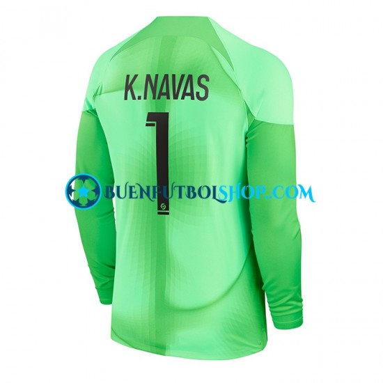 Camiseta de Fútbol Paris Saint-Germain Portero K.Navas 1 2022-2023 Primera Equipación Manga Larga Hombre