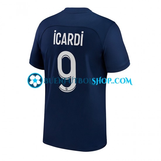 Camiseta de Fútbol Paris Saint-Germain Icardi 9 2022-2023 Primera Equipación Manga Corta Hombre