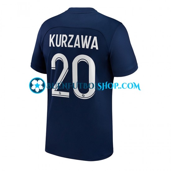 Camiseta de Fútbol Paris Saint-Germain Kurzawa 20 2022-2023 Primera Equipación Manga Corta Hombre