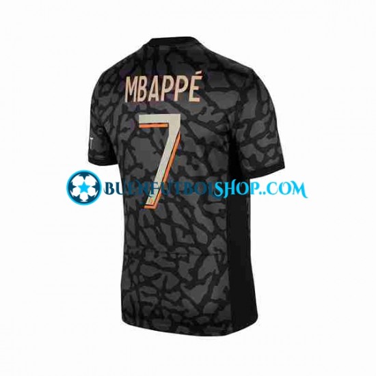 Camiseta de Fútbol Paris Saint-Germain Kylian Mbappe 7 2023-2024 Tercera Equipación Manga Corta Hombre