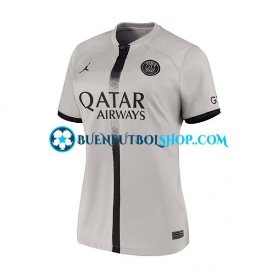 Camiseta de Fútbol Paris Saint-Germain 2022-2023 Segunda Equipación Manga Corta para Mujer