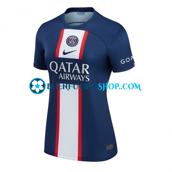 Camiseta de Fútbol Paris Saint-Germain 2022-2023 Primera Equipación Manga Corta para Mujer