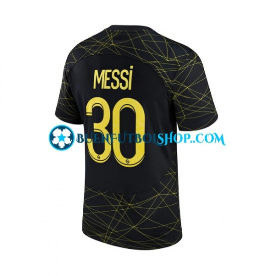 Camiseta de Fútbol Paris Saint-Germain Lionel Messi 10 2022-2023 Cuarta Equipación Manga Corta Hombre