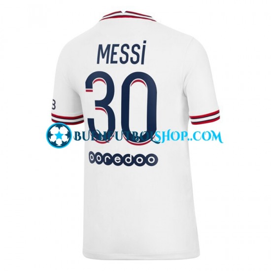 Camiseta de Fútbol Paris Saint-Germain Lionel Messi 30 2021-2022 Cuarta Equipación Manga Corta Hombre