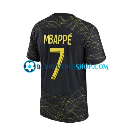 Camiseta de Fútbol Paris Saint-Germain Mbappe 7 2022-2023 Cuarta Equipación Manga Corta Hombre