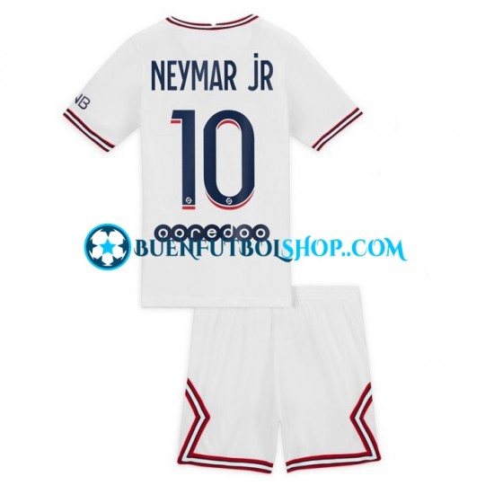 Camiseta de Fútbol Paris Saint-Germain Neymar Jr 10 2021-2022 Cuarta Equipación Manga Corta Niño