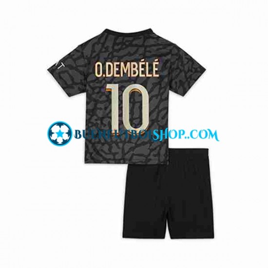 Camiseta de Fútbol Paris Saint-Germain O.Dembele 10 2023-2024 Tercera Equipación Manga Corta Niño