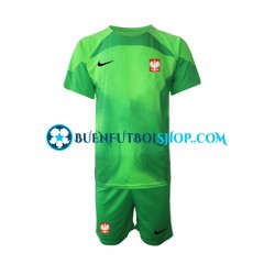 Camiseta de Fútbol Polonia Portero World Cup 2022 Primera Equipación Manga Corta Niño Camiseta de Fútbol Polonia Portero World Cup 2022 Primera Equipación Manga Corta Niño