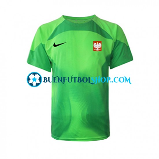 Camiseta de Fútbol Polonia Portero World Cup 2022 Primera Equipación Manga Corta Hombre