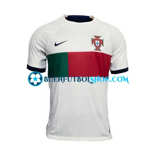 Camiseta de Fútbol Portugal World Cup 2022 Segunda Equipación Manga Corta Hombre