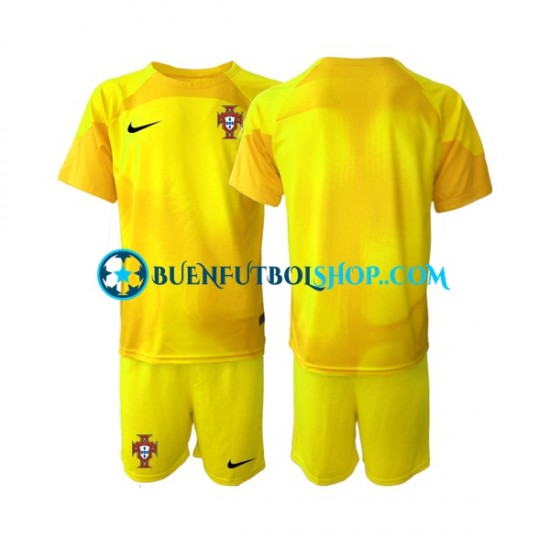 Camiseta de Fútbol Portugal Portero World Cup 2022 Primera Equipación Manga Corta Niño