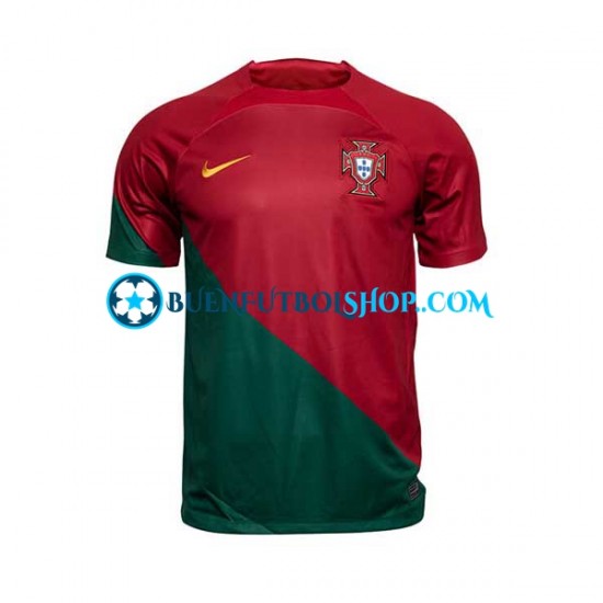 Camiseta de Fútbol Portugal World Cup 2022 Primera Equipación Manga Corta Hombre