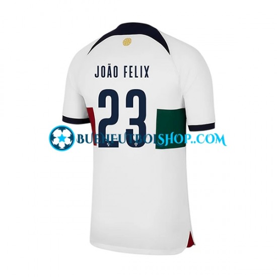 Camiseta de Fútbol Portugal Joao Felix 23 World Cup 2022 Segunda Equipación Manga Corta Hombre