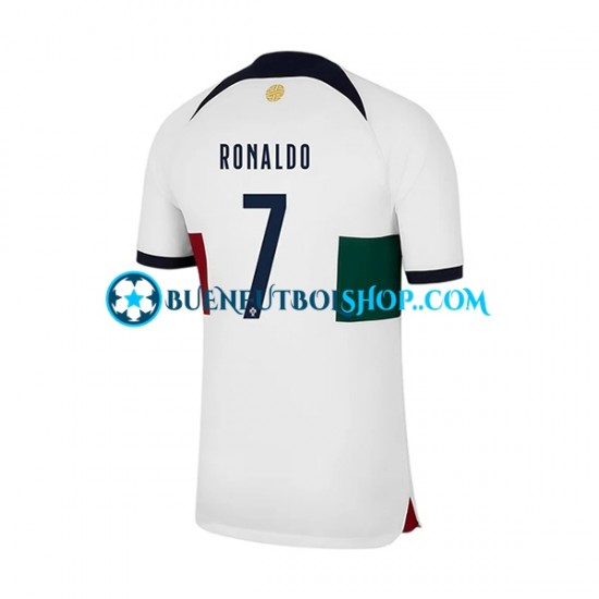 Camiseta de Fútbol Portugal Ronaldo 7 World Cup 2022 Segunda Equipación Manga Corta Hombre