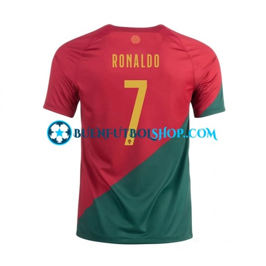 Camiseta de Fútbol Portugal Ronaldo 7 World Cup 2022 Primera Equipación Manga Corta Hombre