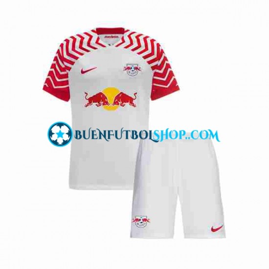 Camiseta de Fútbol RB Leipzig 2023-2024 Primera Equipación Manga Corta Niño