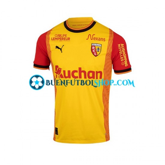 Camiseta de Fútbol RC Lens 2023-2024 Primera Equipación Manga Corta Hombre